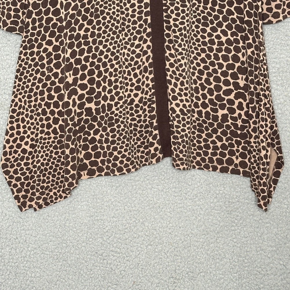 Soft Surroundings Tunic Top Brown Animal Print 3/4 Sleeve Casual Boho Everyday - Picture 5 of 9